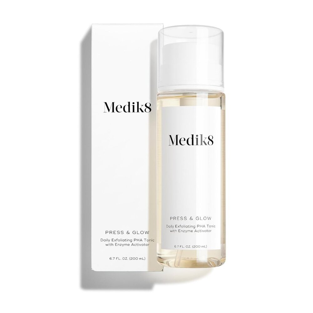 Medik8 Press and Glow Daily Exfoliating PHA Toner Tpnic Enzyme Activator - NEW